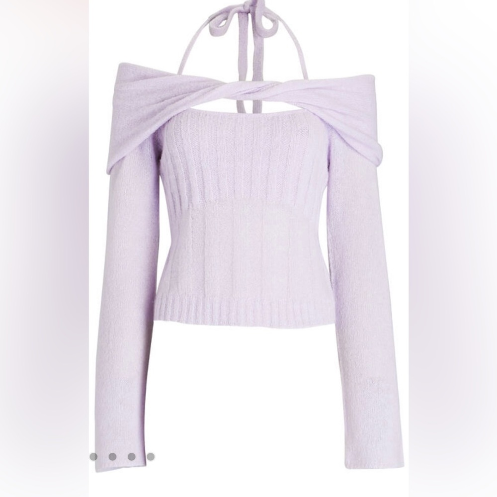 JONATHAN SIMKHAI
Cambria Off-The-Shoulder Alpaca-Blend Top